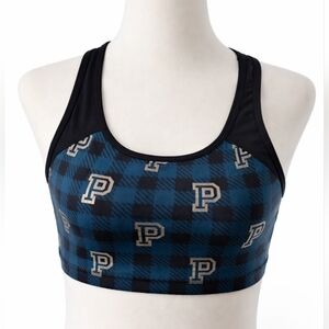 Victorias Secret PINK Ultimate Sport Gold Logo Unlined Sports Bra Racerback Sz S